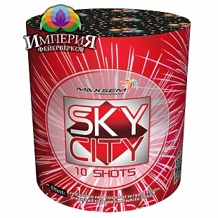Батарея фейерверков Sky City (красная) 10 зарядов  
